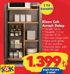 FLY ELİSON ÇOK AMAÇLI DOLAP